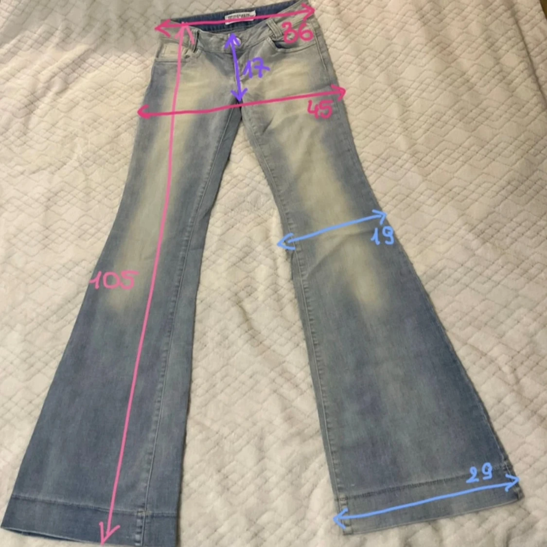 Lågmidjade bootcut jeans - 91