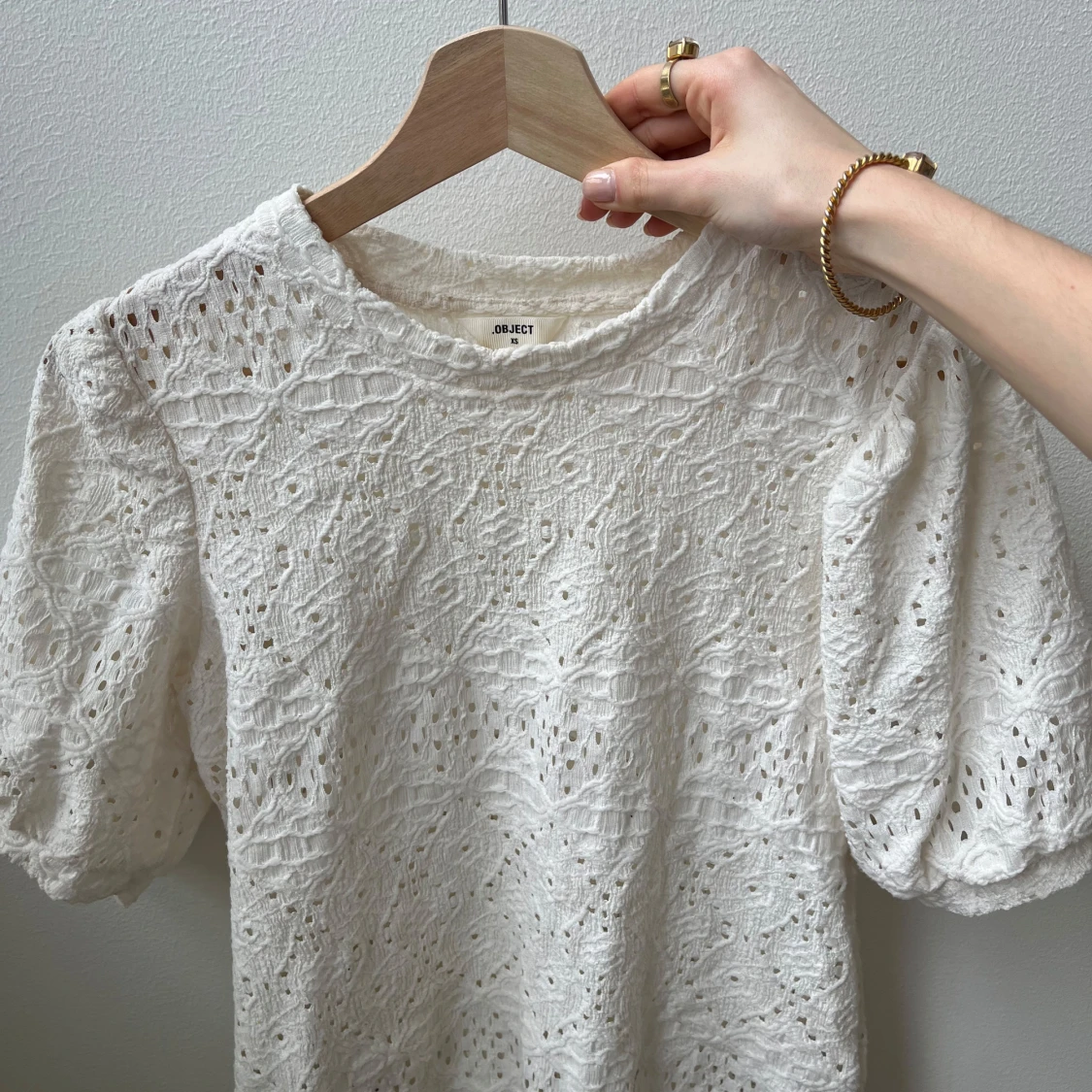 Vit spetsblus från Object - 1