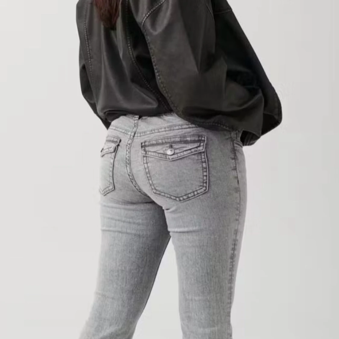 Grå bootcut jeans - 1