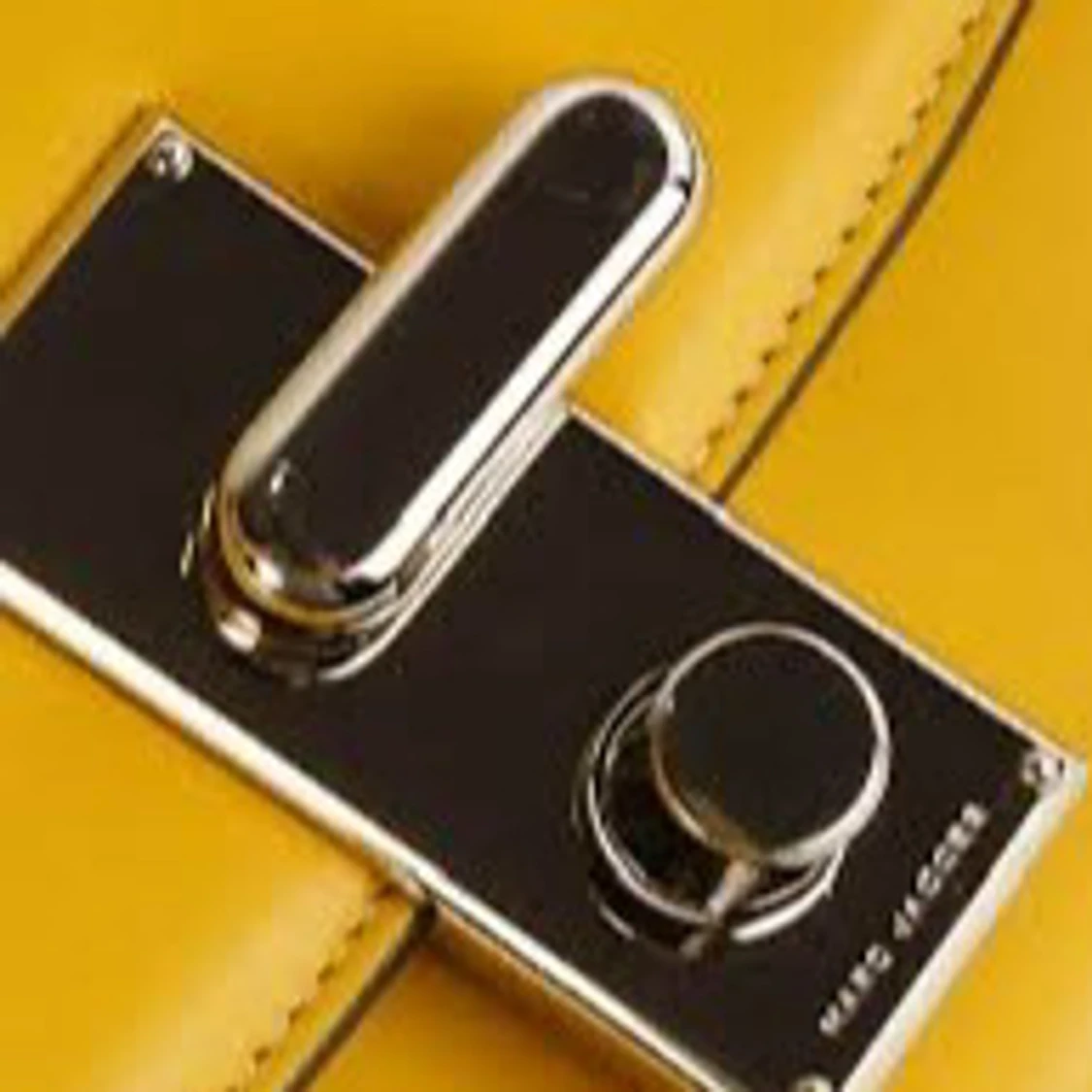 Gul axelväska med kedjedetalj - 2