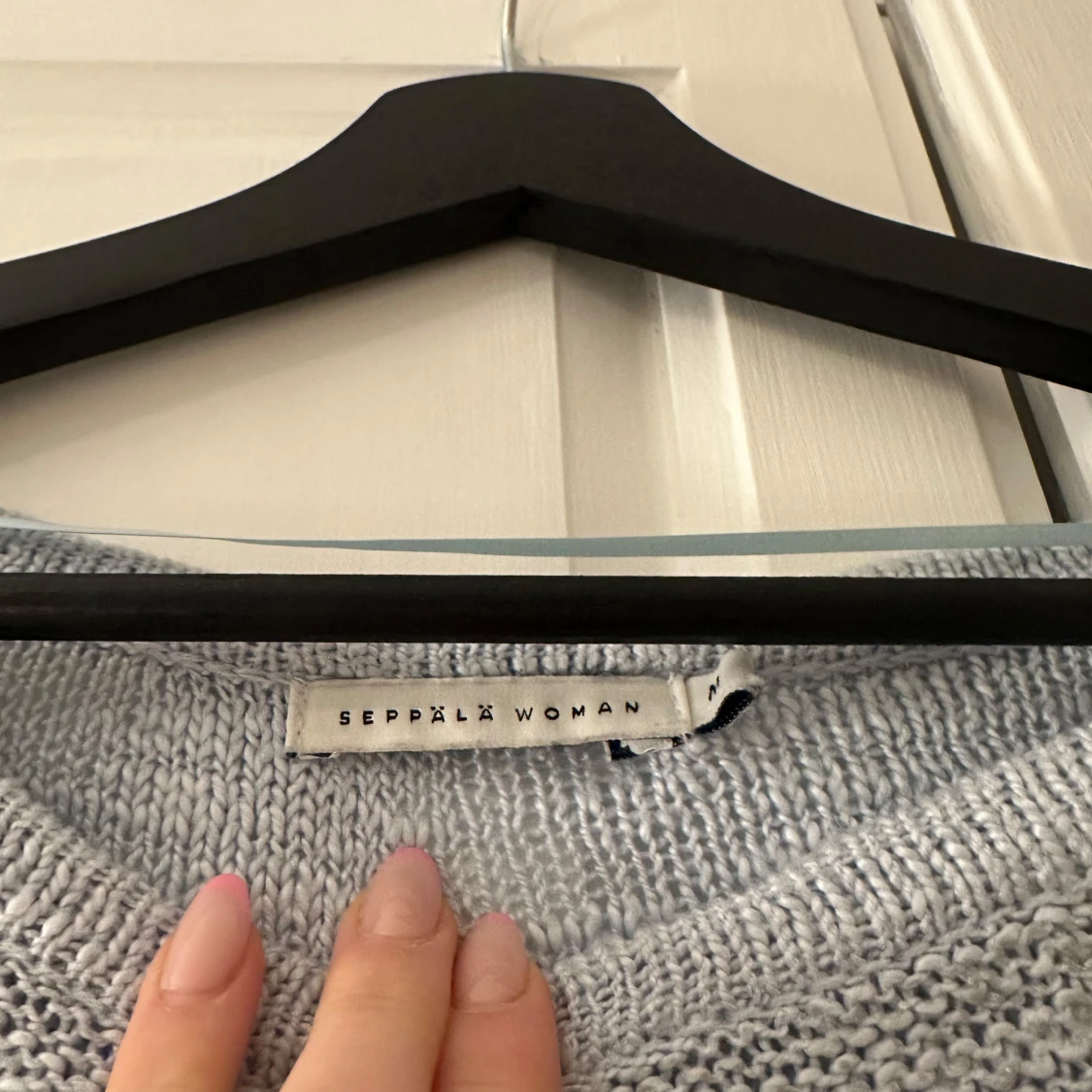 Ljusblå stickad tröja från Seppälä Woman - 1