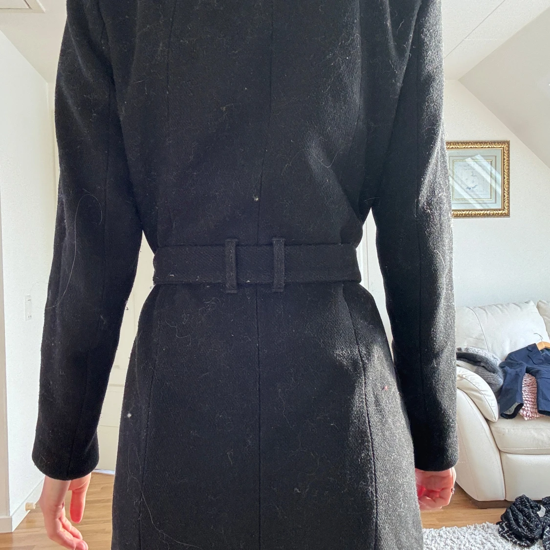 Svart kappa med knappar - 91