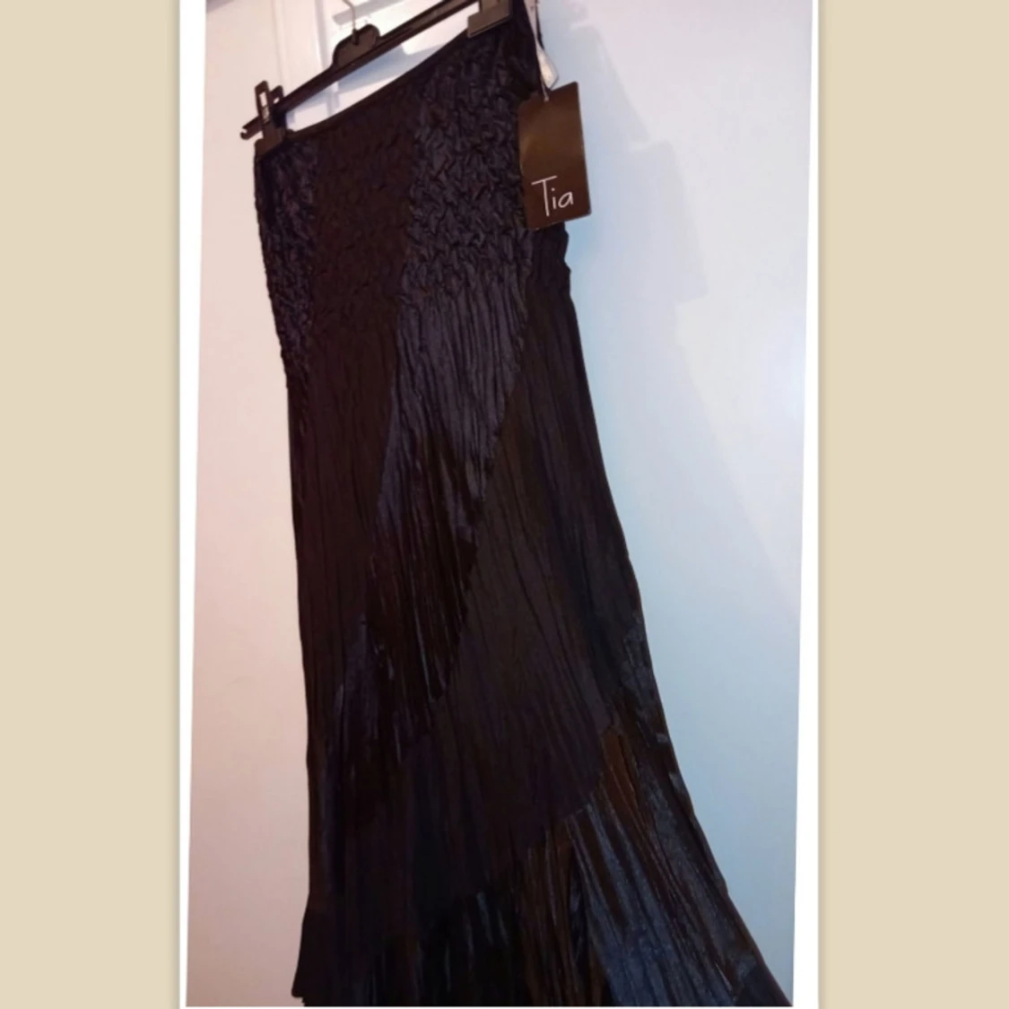 Plisserade maxikjol, M - 90