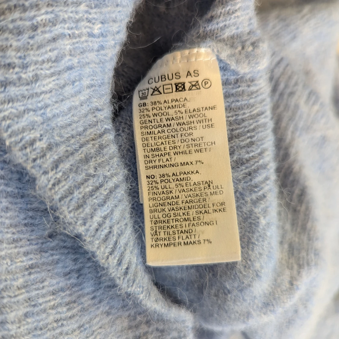 Ljusblå stickad tröja från Cubus - 92