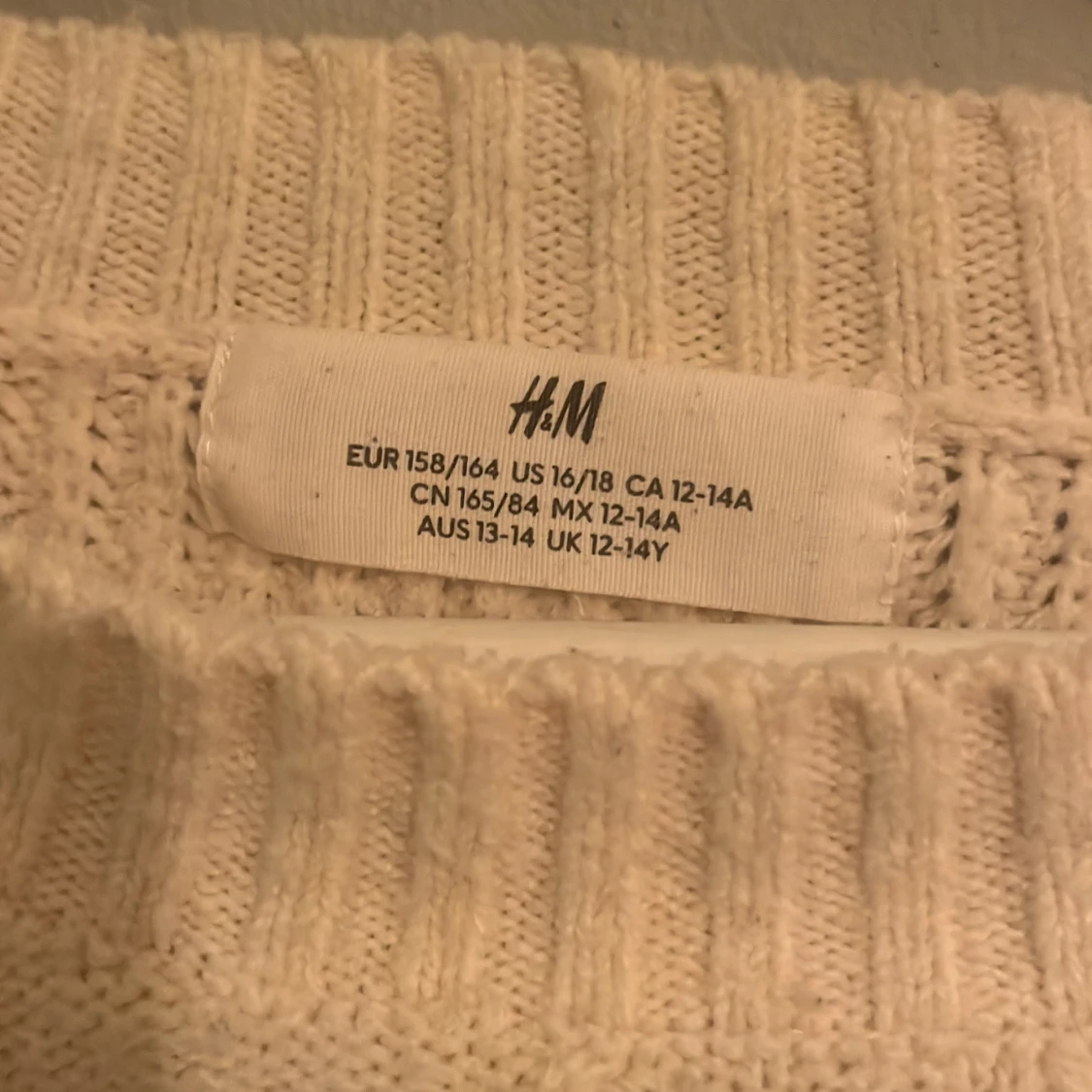 Vit stickad tröja från H&M - 2