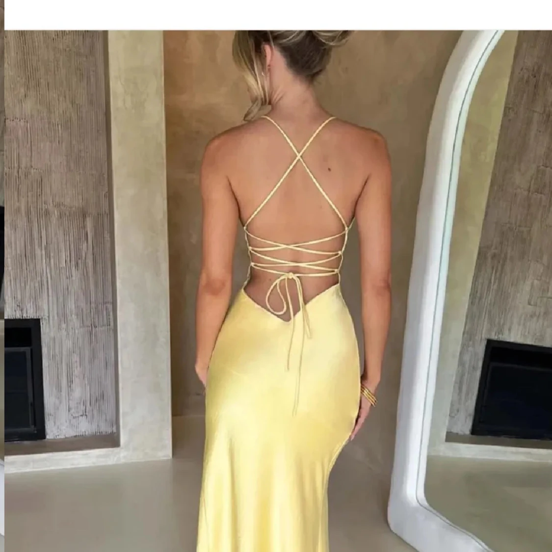 Ljusgul balklänning  - 2