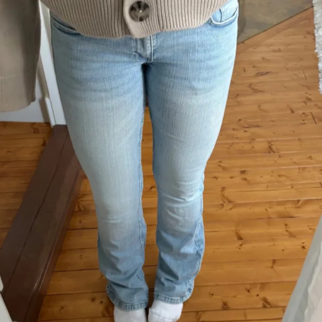 Lågmidjade bootcut jeans 