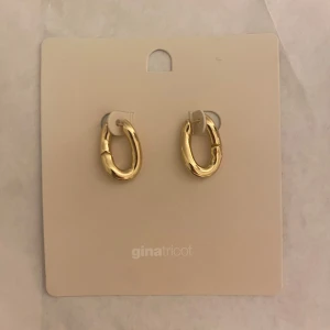 Guldiga örhängen från Gina Tricot - Snygga guldiga örhängen från Gina Tricot. Helt nya och aldrig använda.
