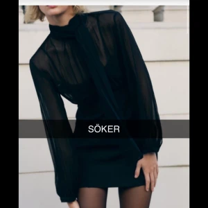 Zara klänning  - Söker denna svarta klänningen från zara i S eller M. Hör av dig om du kan tänka dig sälja!