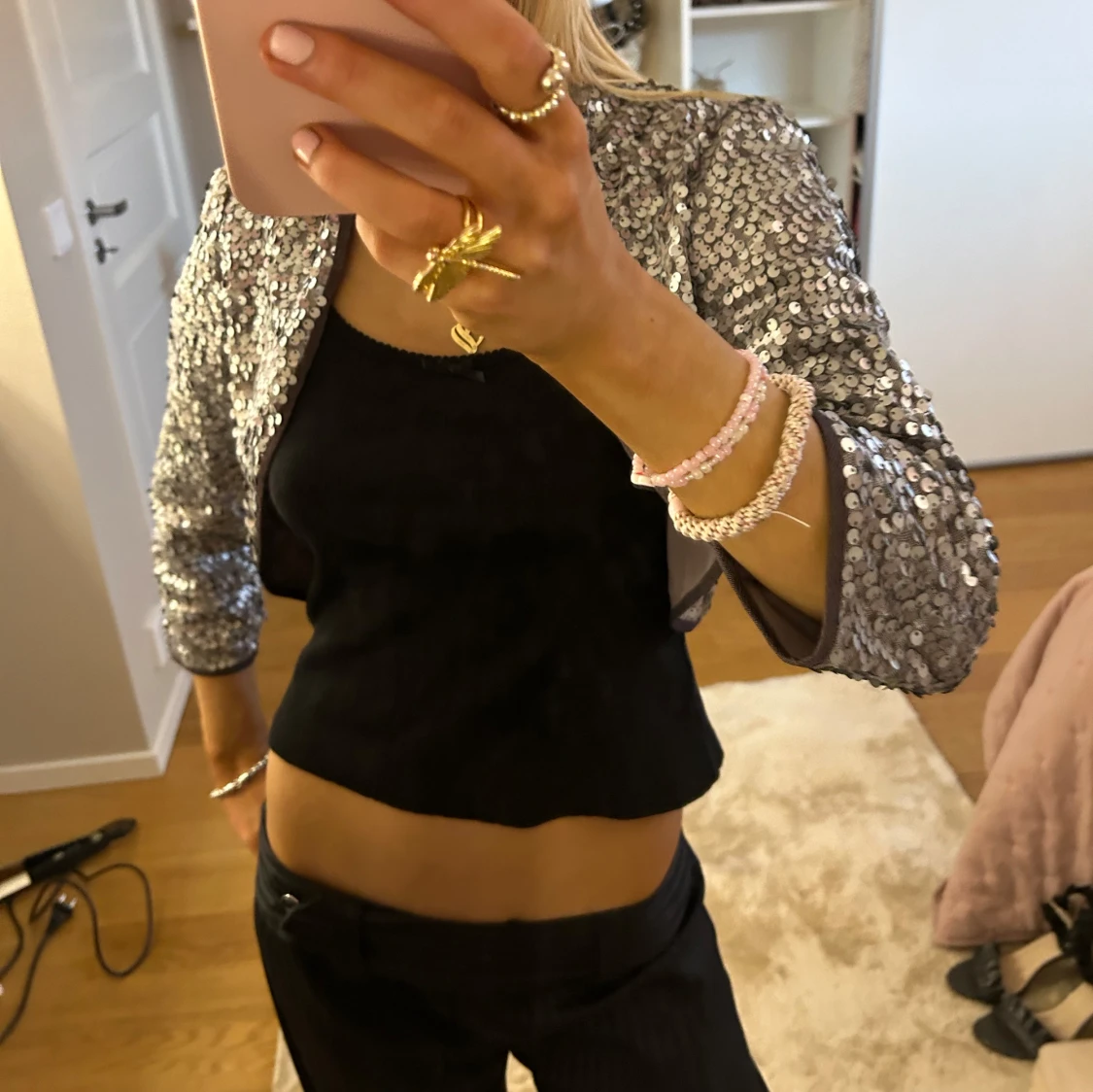 Silver paljettjacka - 91