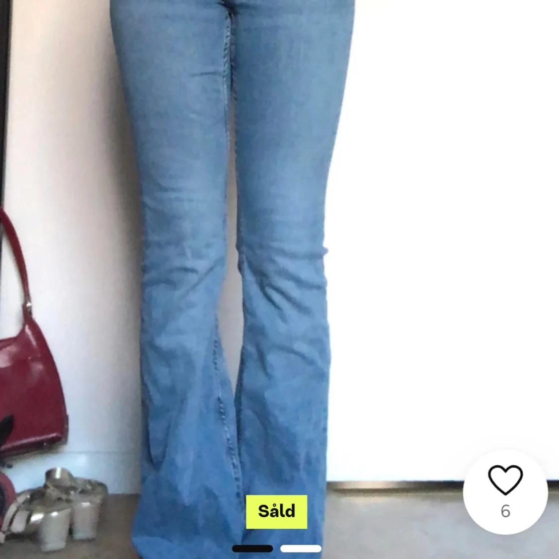 Blå bootcut jeans - 90