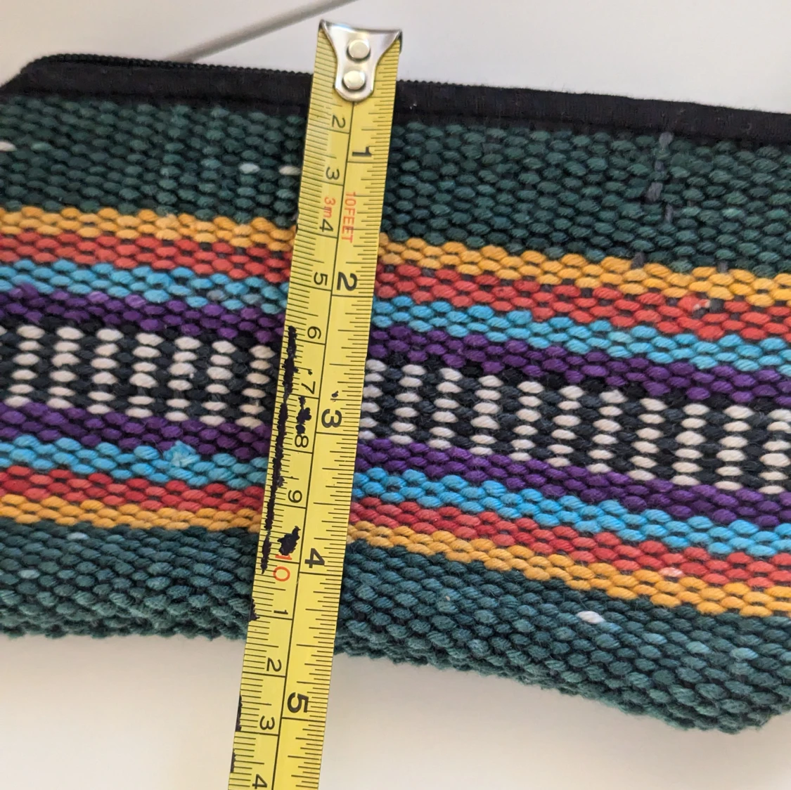 Färgglad randig plånbok med dragkedja - 93