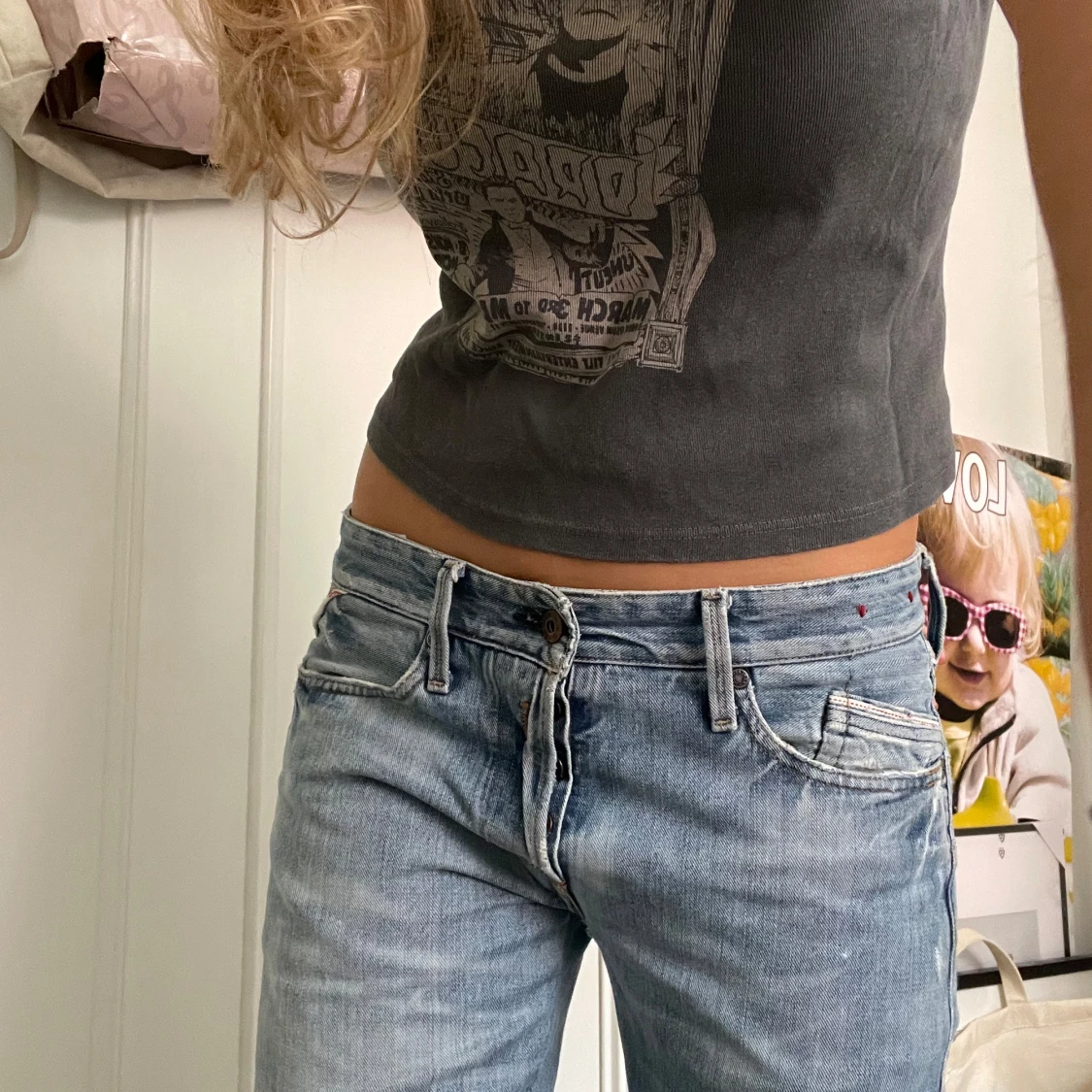 Lågmidjade jeans