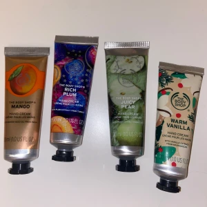 Body shop handkrämer - Mango, rich plum, juicy pear och warm vanilla! Bara testade💞 1 för 10kr och alla för 35🤗
