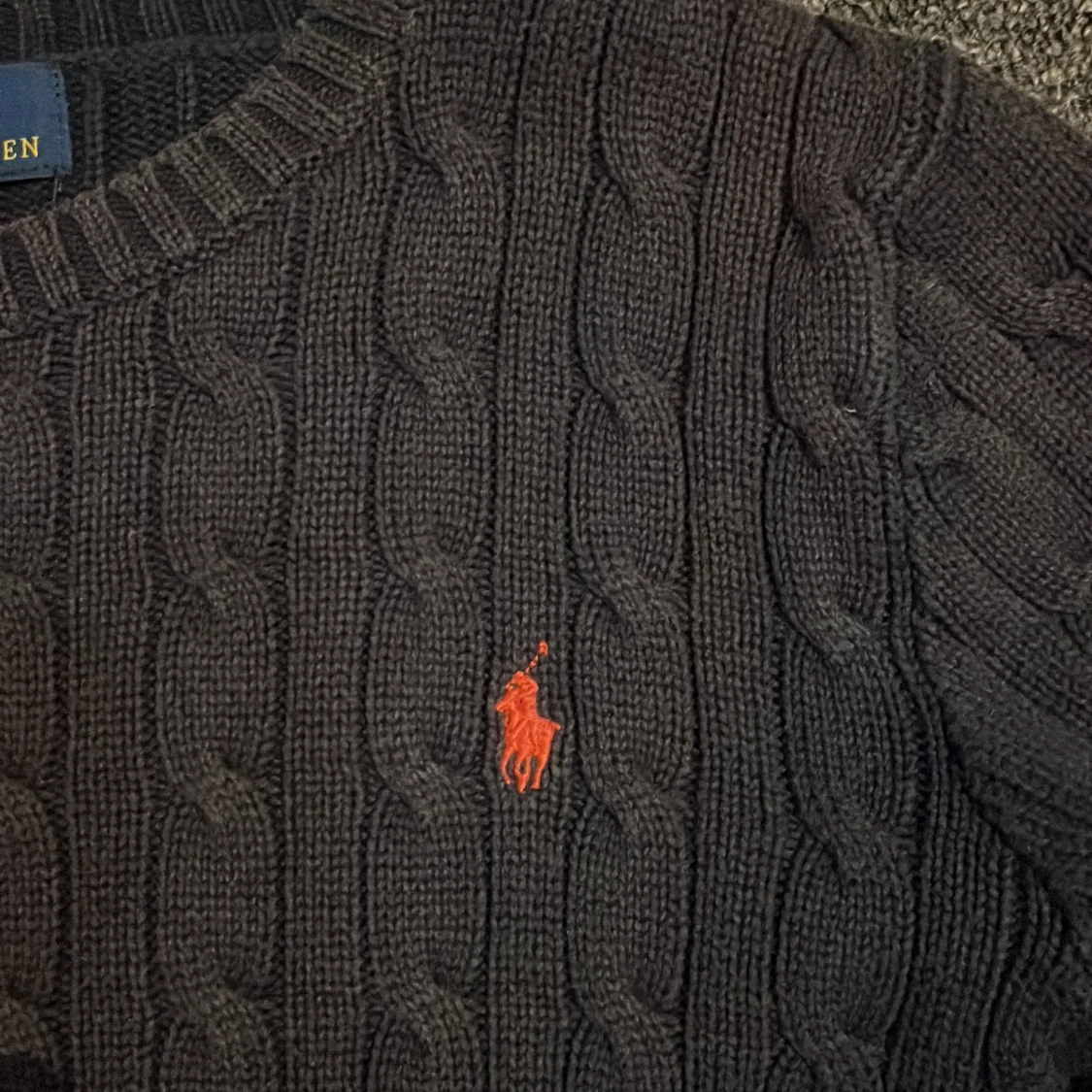 Mörkblå stickad tröja från Polo Ralph Lauren - 3