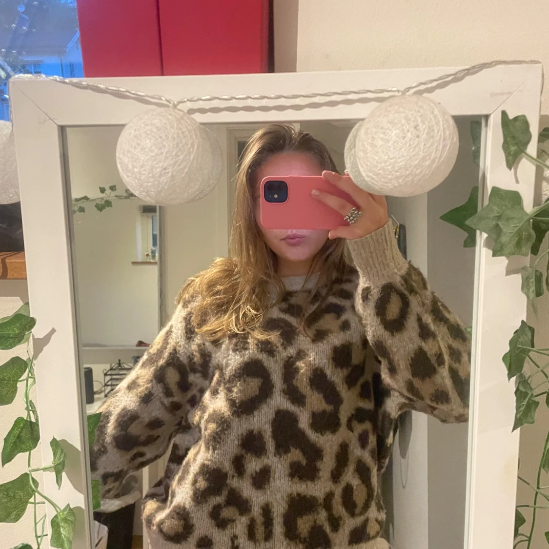 Stickad leopard tröja 