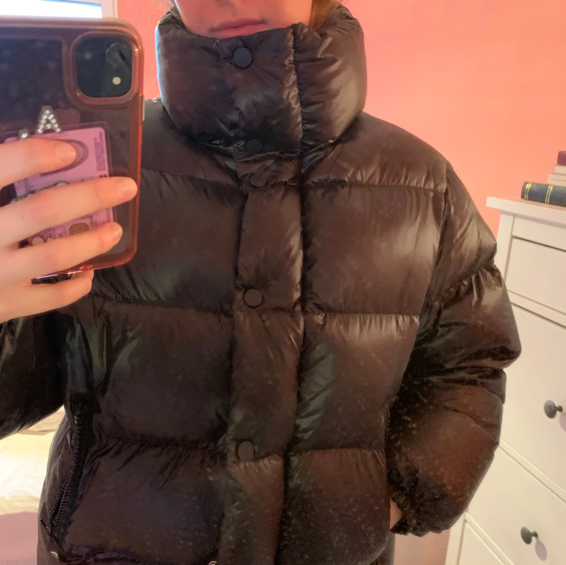 Svart kort Dunjacka  - 92