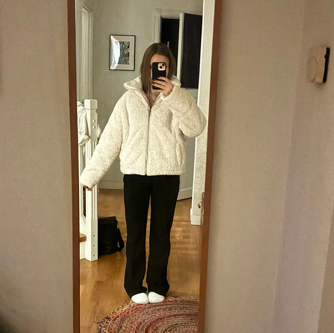 Vit/beige teddyjacka