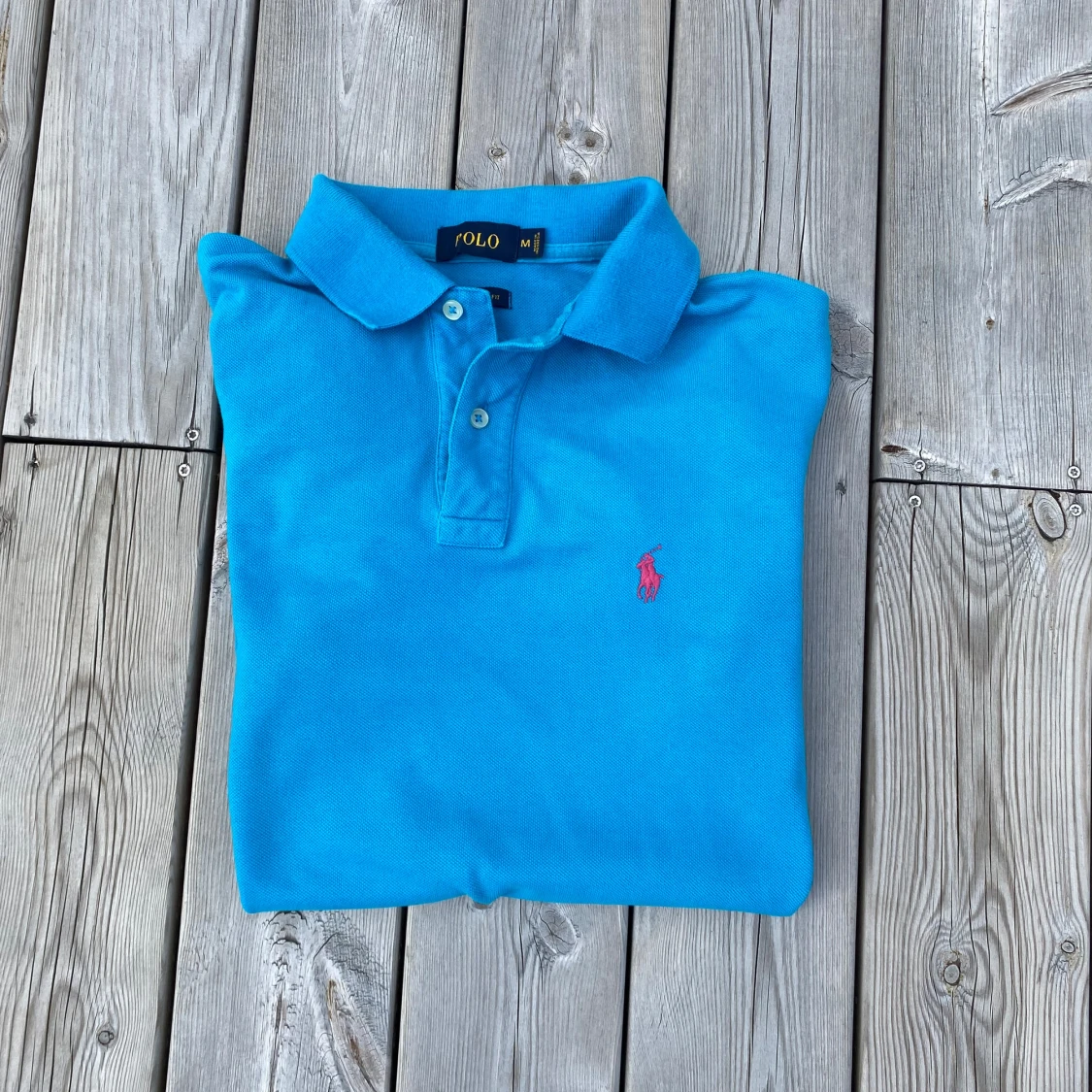 Blå Ralph Lauren polotröja  - 91