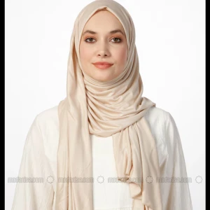 Jersey - Jersey sjal i färgen beige