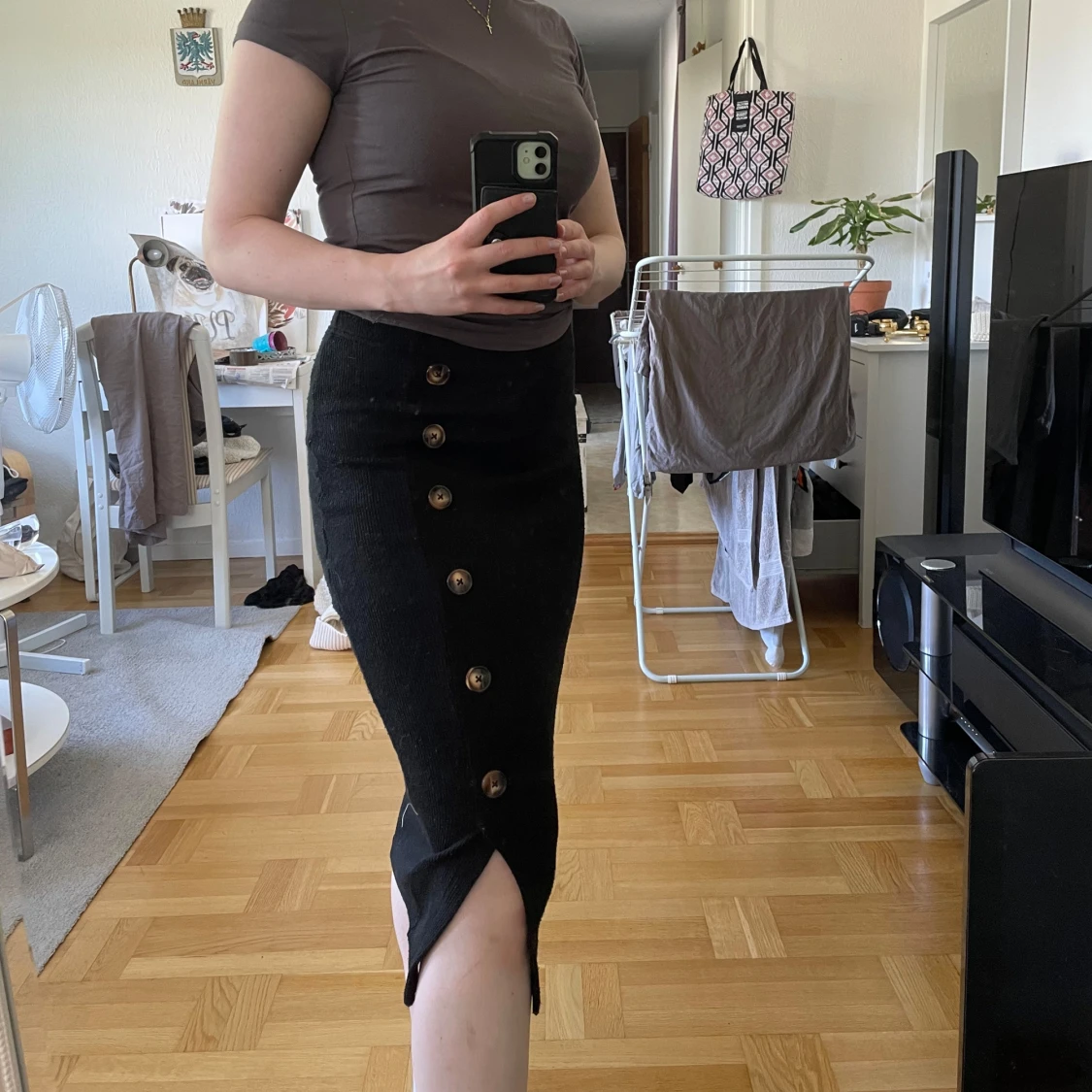 Ribbad midikjol - 90