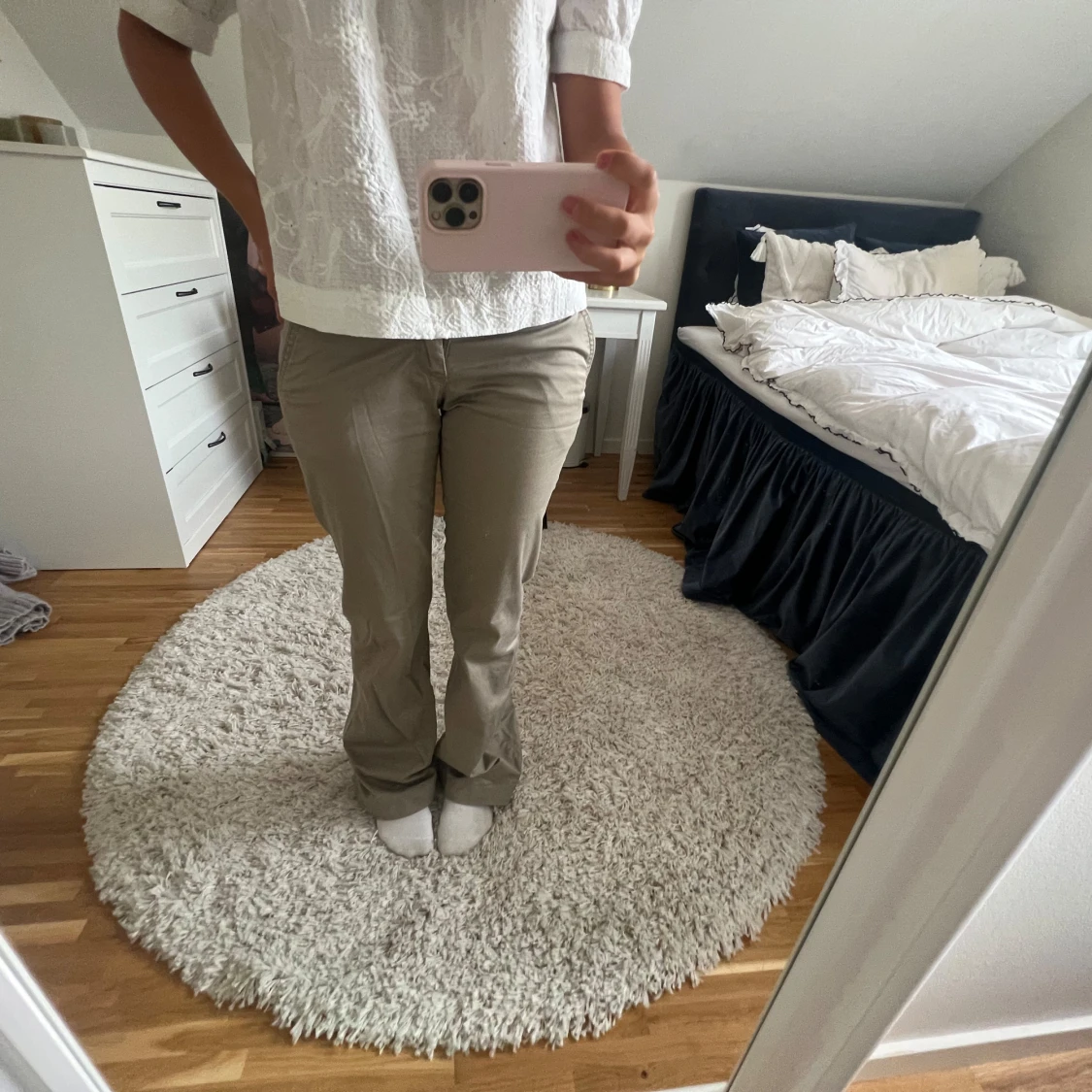 Lågmidjade bootcut byxor - 91