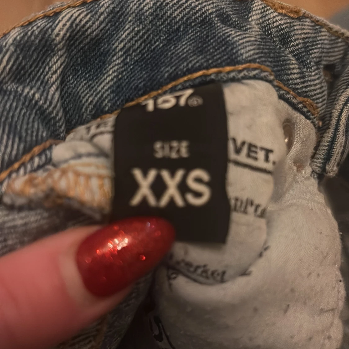 Blå mom jeans från 157 - 92