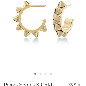 Peak Creoles S Gold - Snygga populära guldfärgade örhängen med nitar. Kommer tyvärr inte till användning därav säljer jag dom💕