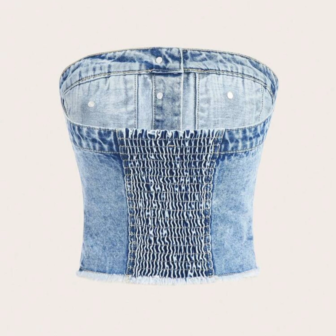 Blå jeans topp - 90