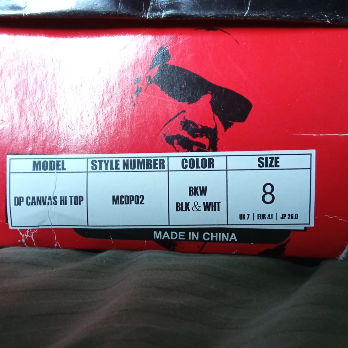Svarta och vita DP Canvas Hi Top sneakers - 90