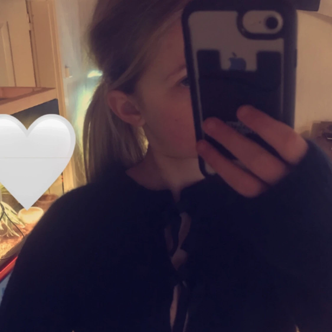 Svart tröja med knytband - 90