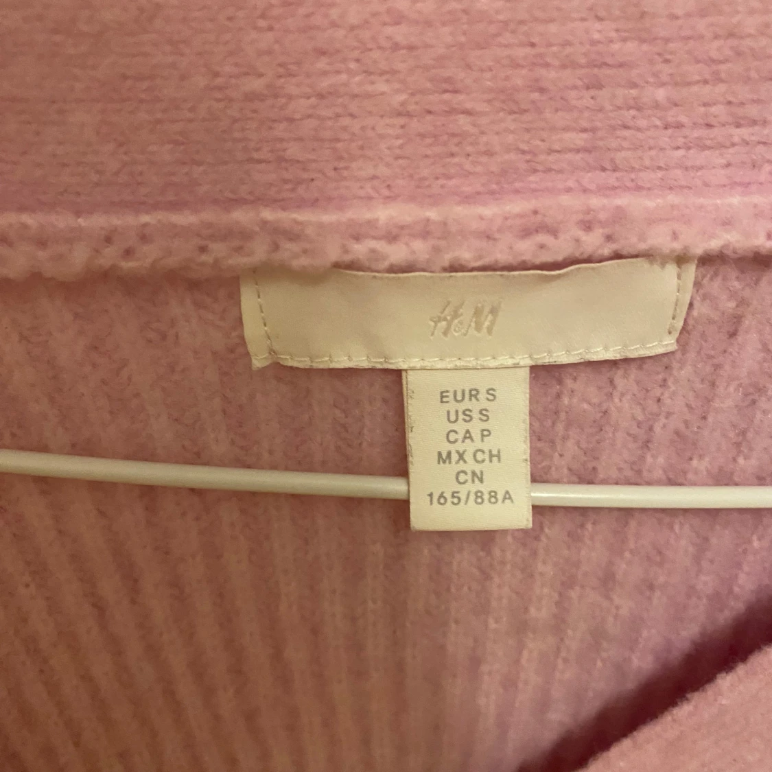 Ljusrosa ribbad kofta från H&M - 3