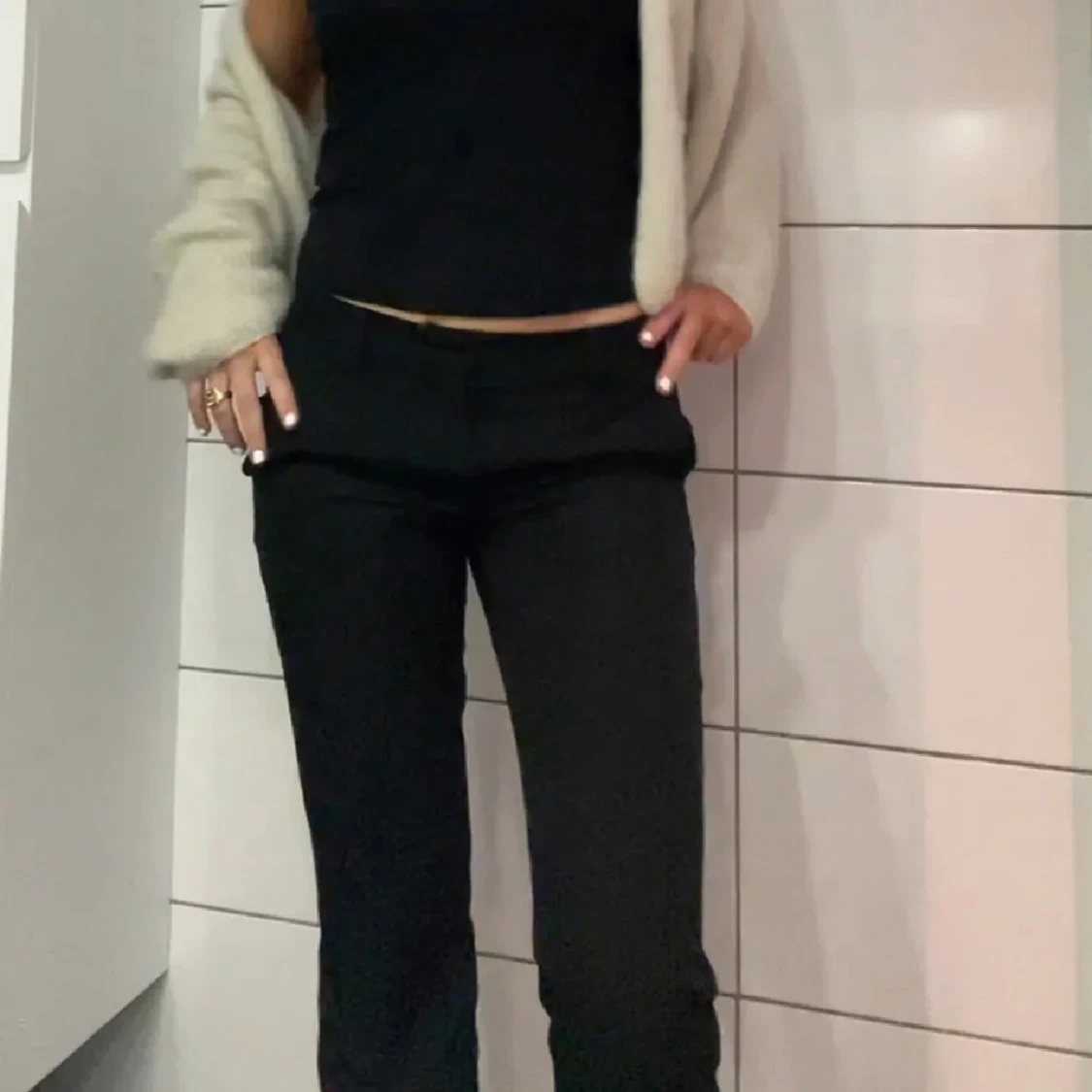 kostymbyxor low waist