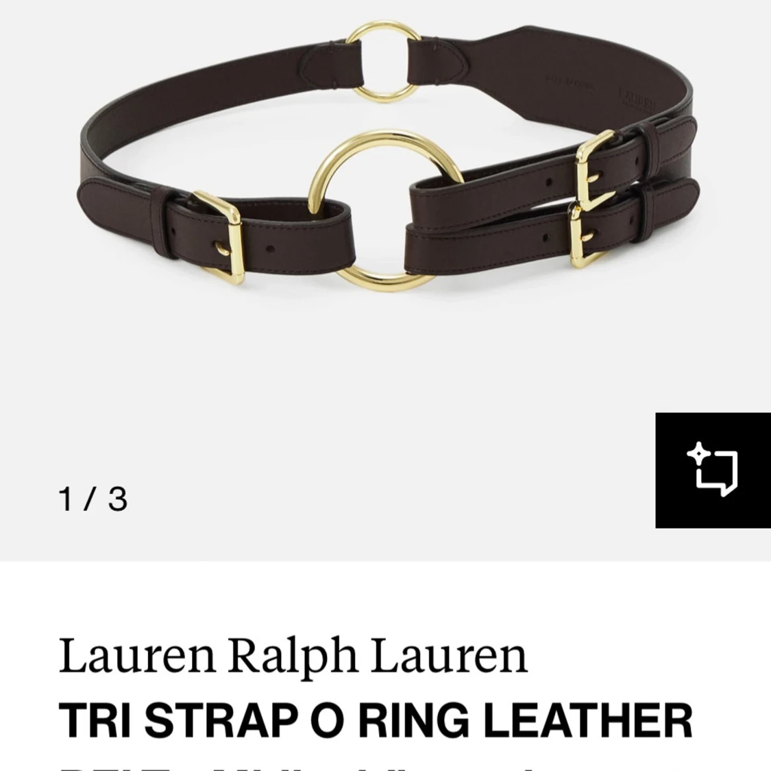 Tri Strap O Ring Leather Belt
