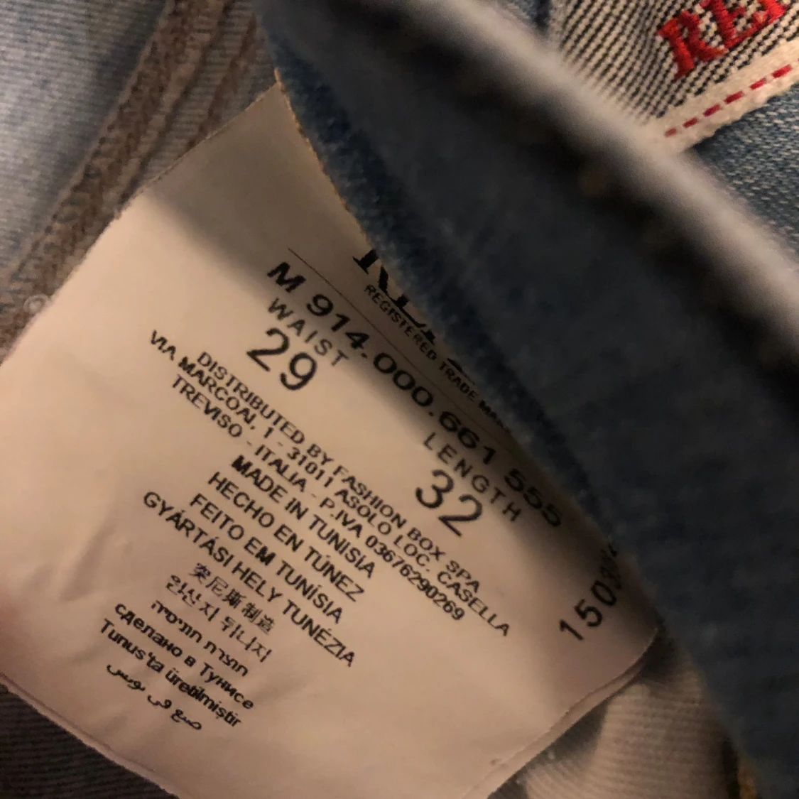 Ljusblåa Replay Anbass Jeans - 4