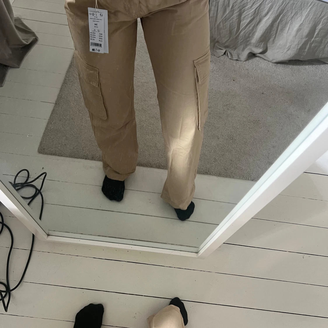 Beige cargobyxor - 92