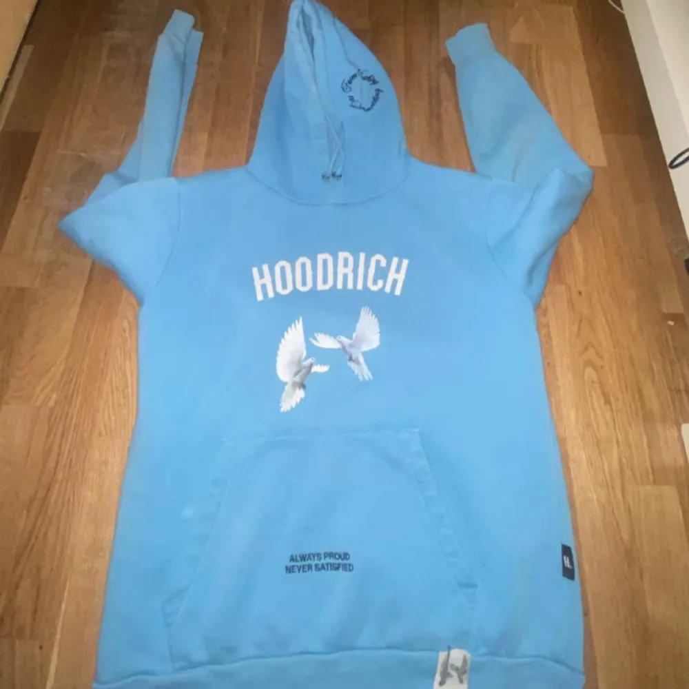 Säljer denna hoodrich dress då jag har släppt denna stil. Passar perfekt nu när hösten kmr🍁, den är strl L, passar längd 175-190 beroende på vikt. Nypris 1800  Mitt pris 600. Hoodies.