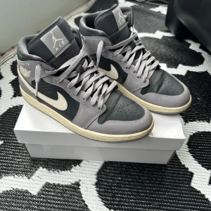 Air Jordan 1 - Air Jordan 1s i unik färg. Använda ett fåtal gånger. Synlig användning inuti skorna och skosnörena men inga skador utanpå eller inuti skorna.   Lite creasing, men inte lika synligt i verkligheten som på bilden. 