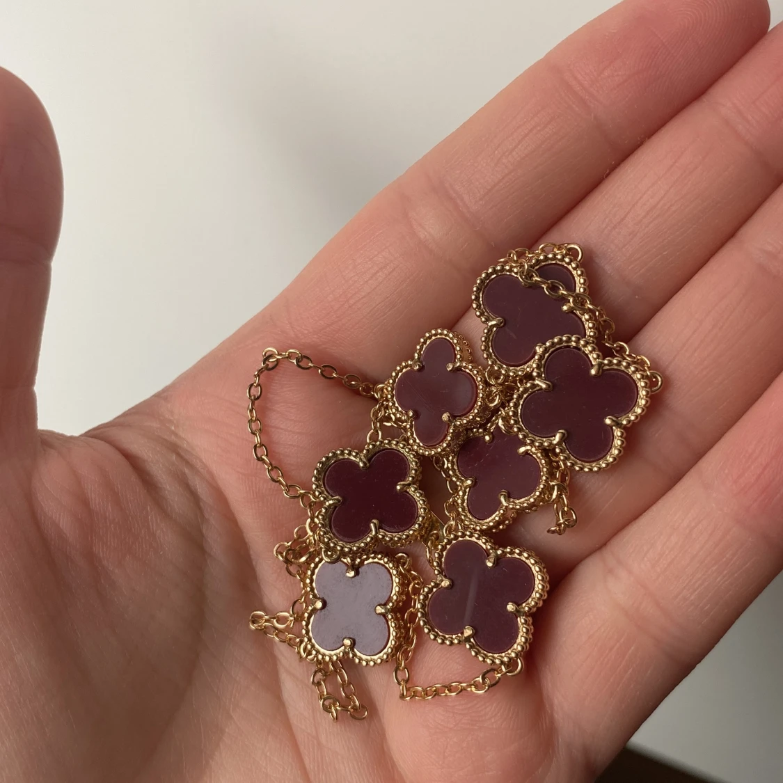 Vancleef vinröd halsband - 91