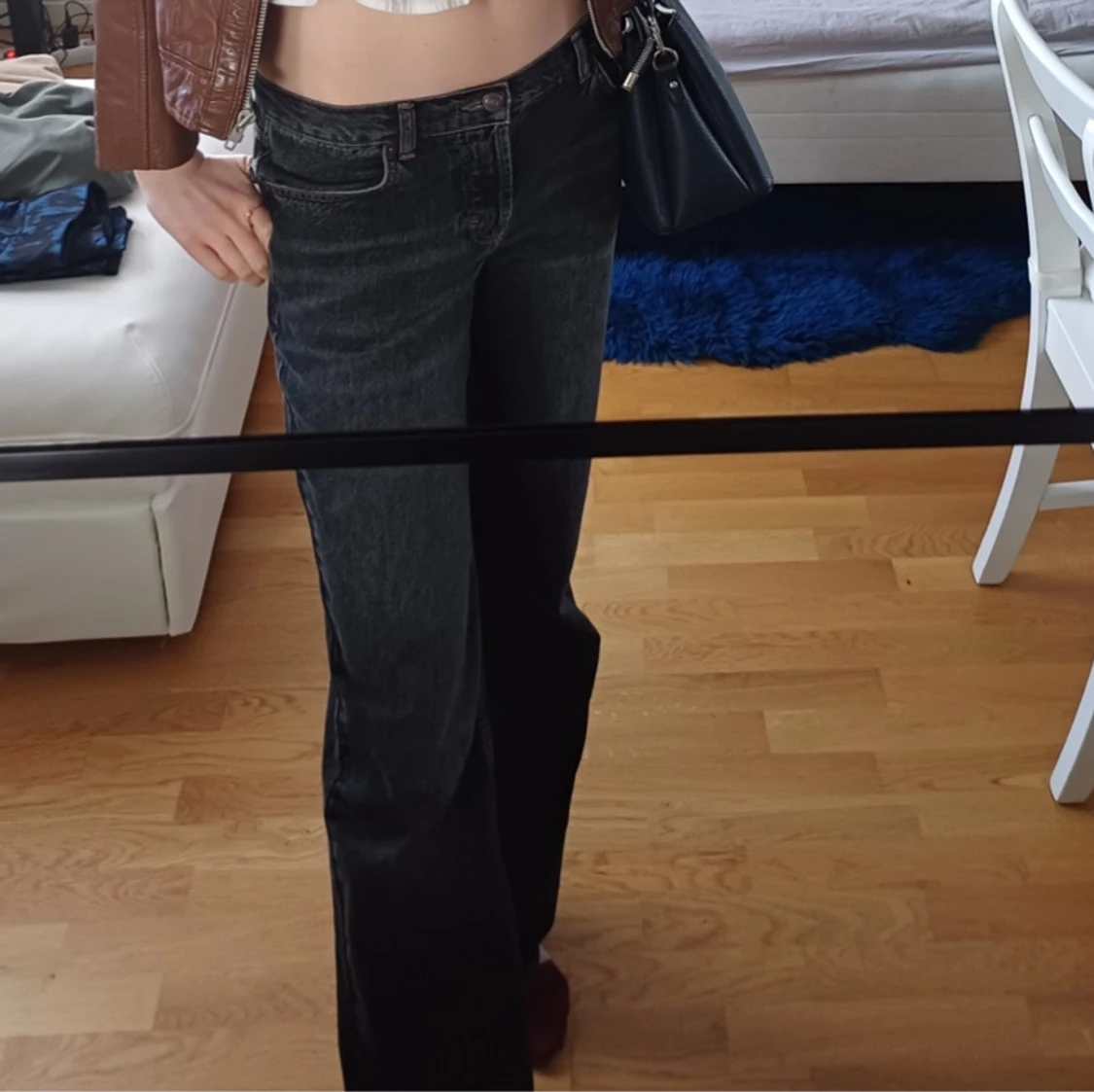 Svarta lowwaist jeans😍 - 90