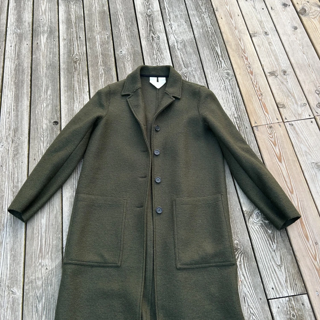 Grön kappa från Arket, storlek: 38