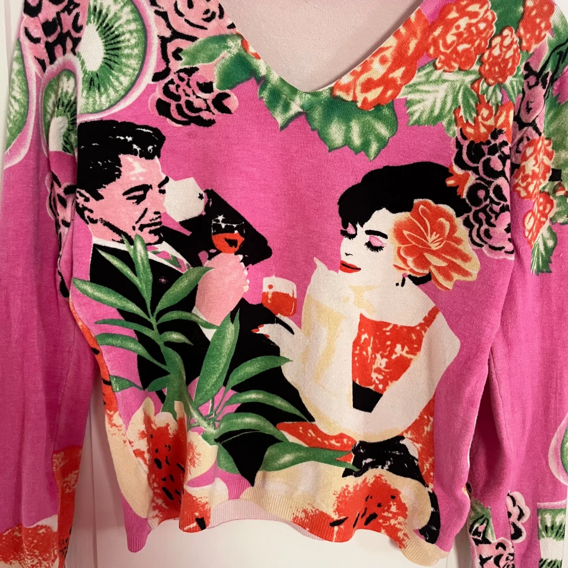 Stickad tröja / topp  - 91