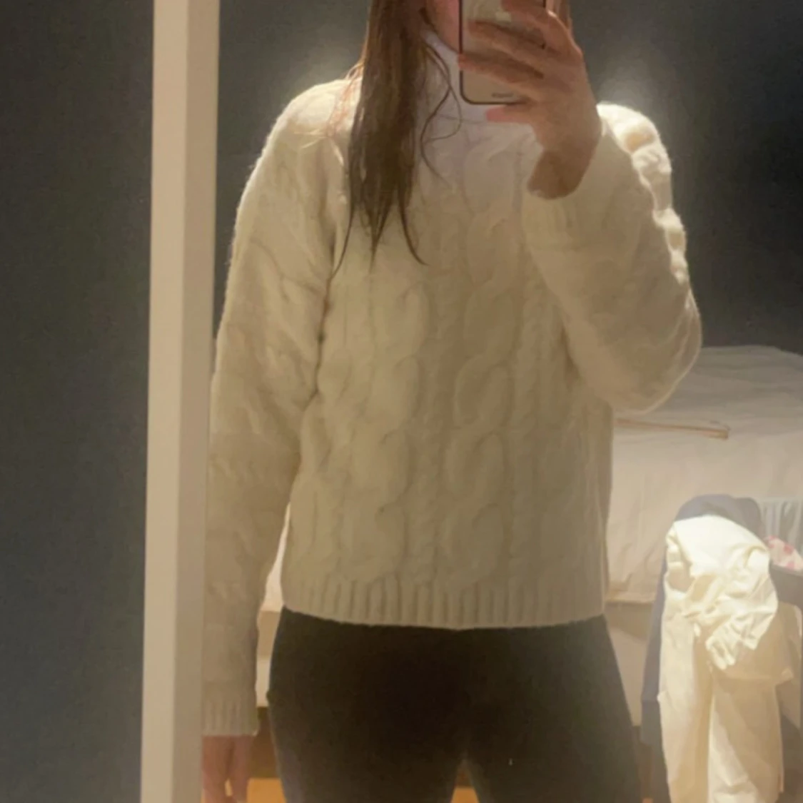 Kabelstickad polo tröja - 90