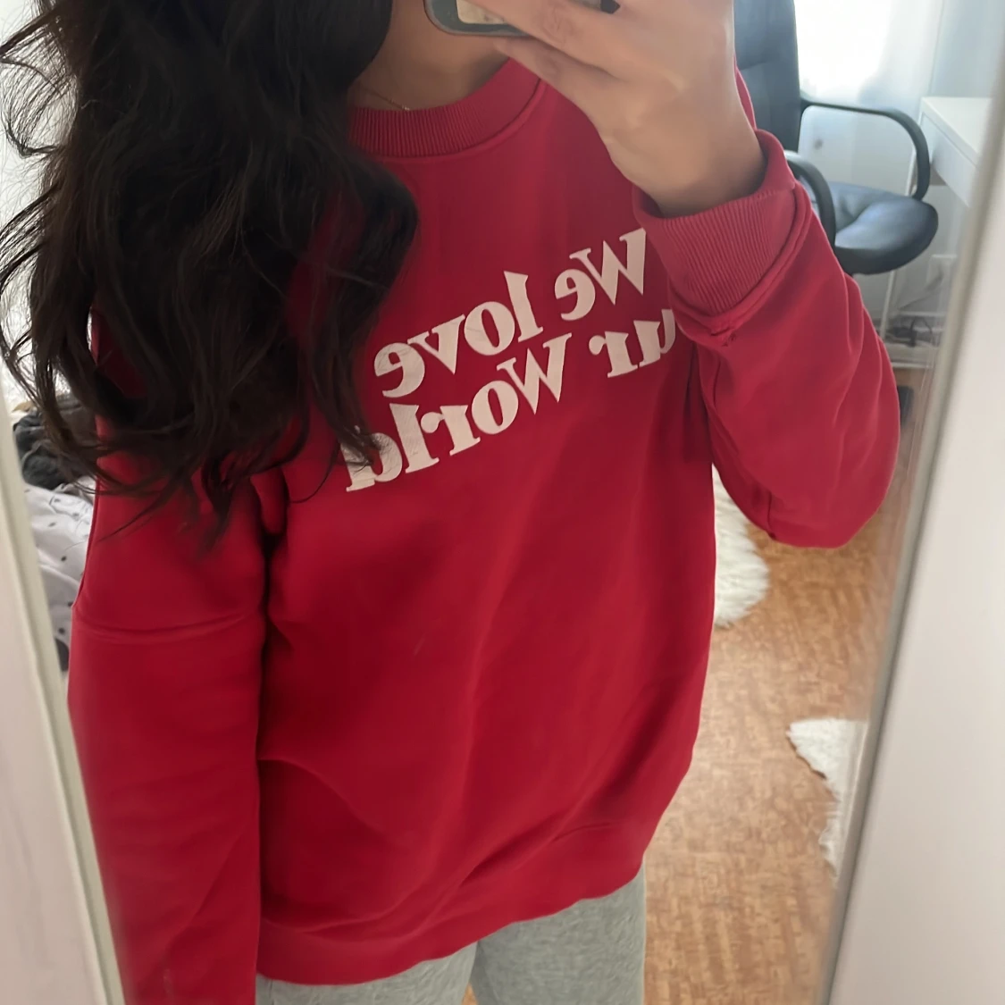 Rött crewneck - 90
