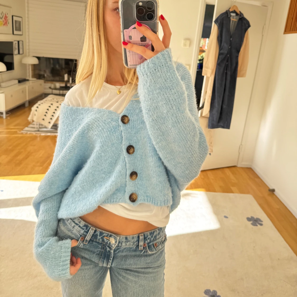 Så härlig stickad Cardigan - 91