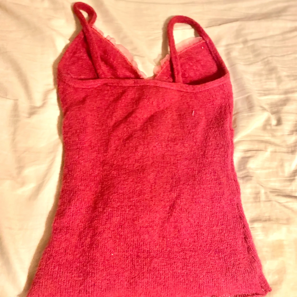 Rosa stickad linnetopp - 90