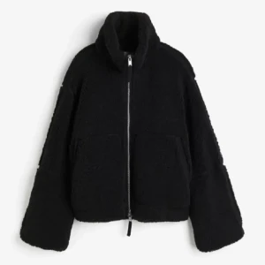 Svart teddyjacka  - Svart teddyjacka, storlek s, skriv privat för egna bilder, 