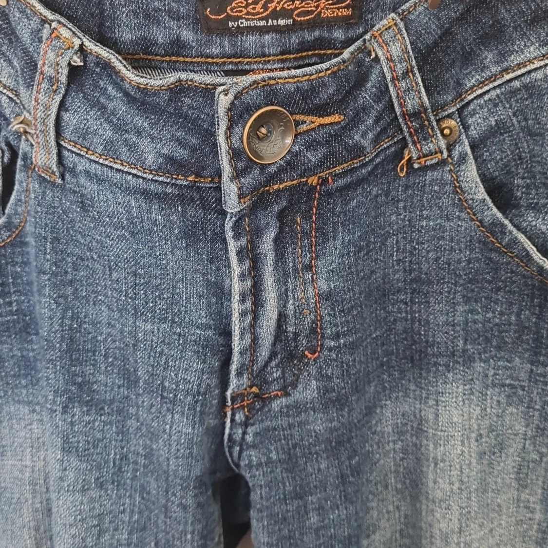 Lågmidjade y2k ed hardy jeans - 92