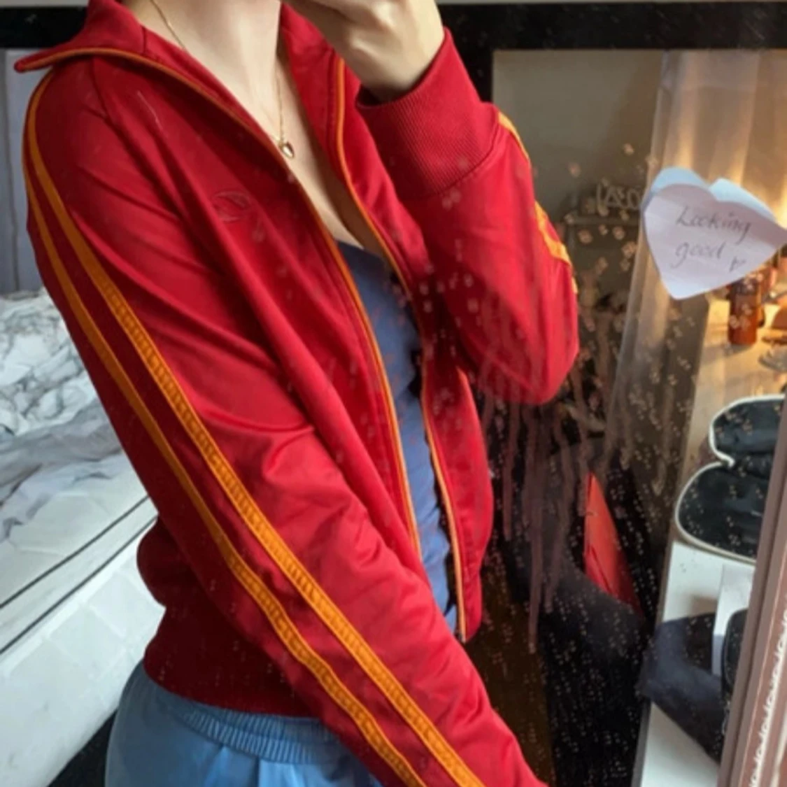 Röd/orange träningskofta - 92