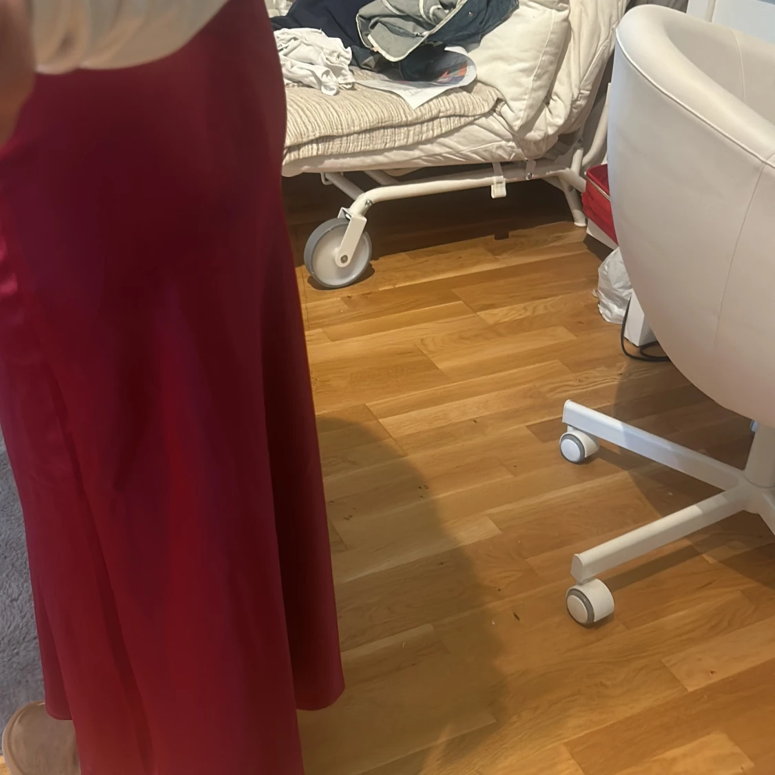 Röd lång kjol - 90